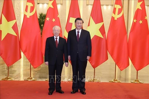 Lễ đón Tổng Bí thư Nguyễn Phú Trọng và Đoàn đại biểu cấp cao Việt Nam thăm chính thức Cộng hoà Nhân dân Trung Hoa